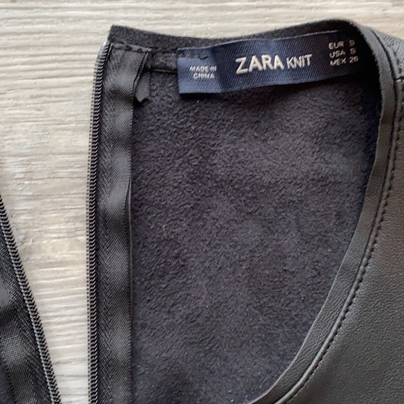Zara vegan leather Shift dress - Picture 3 of 3